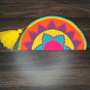 Makeup bags - Handmade bags- half moon clutch bags/💄💋